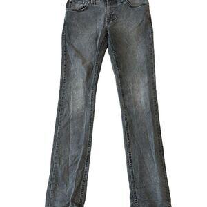 Nudie Denim Jeans Pants Thin Finn Superused Grey Slim Stretch Mens Size 30 X 34